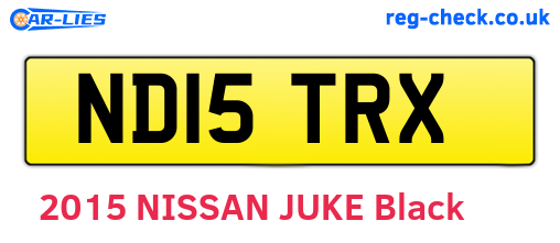 ND15TRX are the vehicle registration plates.