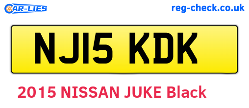 NJ15KDK are the vehicle registration plates.