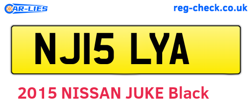 NJ15LYA are the vehicle registration plates.
