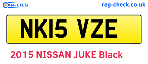 NK15VZE are the vehicle registration plates.