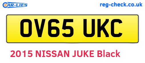 OV65UKC are the vehicle registration plates.