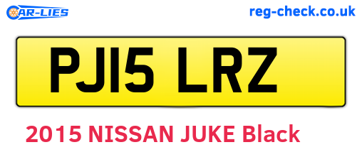PJ15LRZ are the vehicle registration plates.