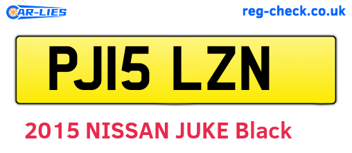 PJ15LZN are the vehicle registration plates.