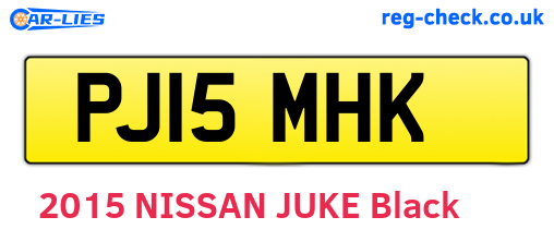 PJ15MHK are the vehicle registration plates.