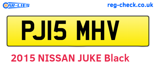 PJ15MHV are the vehicle registration plates.