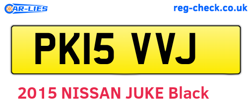 PK15VVJ are the vehicle registration plates.