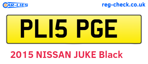 PL15PGE are the vehicle registration plates.