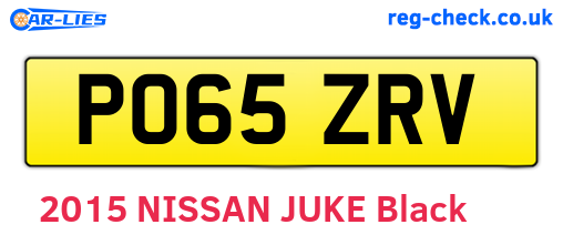 PO65ZRV are the vehicle registration plates.