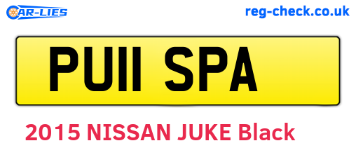 PU11SPA are the vehicle registration plates.