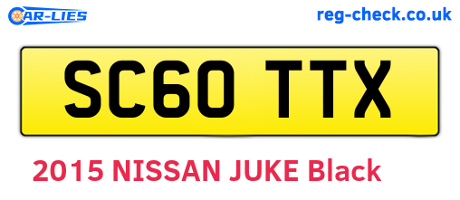 SC60TTX are the vehicle registration plates.