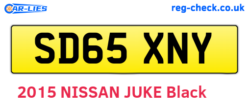 SD65XNY are the vehicle registration plates.