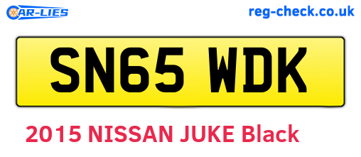 SN65WDK are the vehicle registration plates.