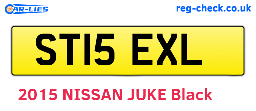 ST15EXL are the vehicle registration plates.