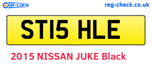 ST15HLE are the vehicle registration plates.
