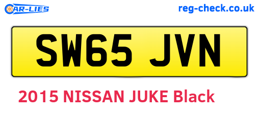 SW65JVN are the vehicle registration plates.