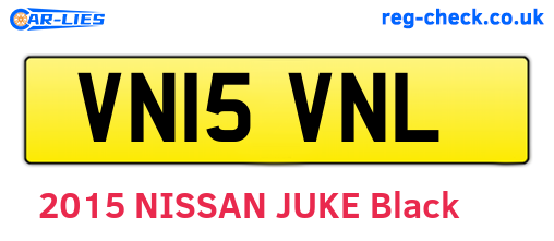 VN15VNL are the vehicle registration plates.