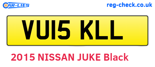VU15KLL are the vehicle registration plates.