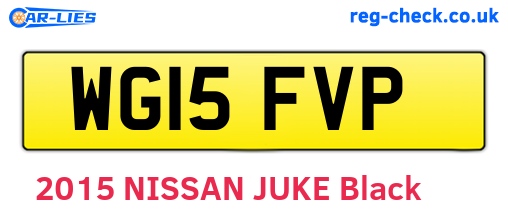 WG15FVP are the vehicle registration plates.
