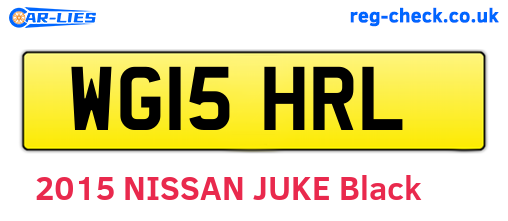 WG15HRL are the vehicle registration plates.