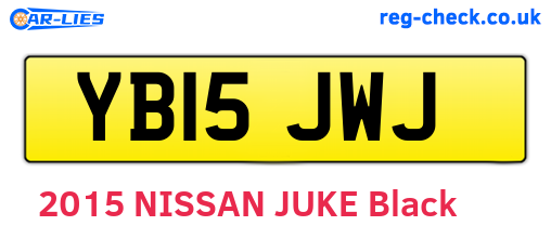 YB15JWJ are the vehicle registration plates.