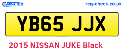 YB65JJX are the vehicle registration plates.