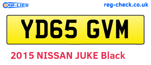 YD65GVM are the vehicle registration plates.