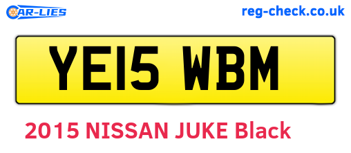 YE15WBM are the vehicle registration plates.