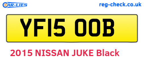 YF15OOB are the vehicle registration plates.