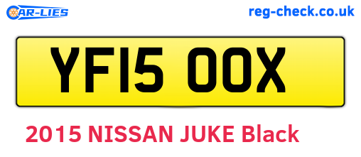 YF15OOX are the vehicle registration plates.