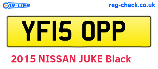 YF15OPP are the vehicle registration plates.