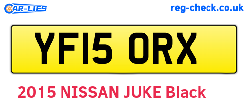 YF15ORX are the vehicle registration plates.