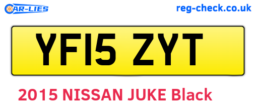 YF15ZYT are the vehicle registration plates.