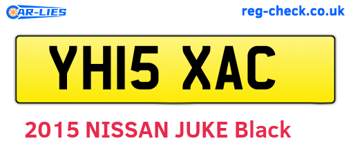 YH15XAC are the vehicle registration plates.