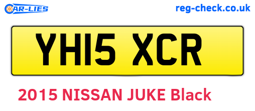 YH15XCR are the vehicle registration plates.
