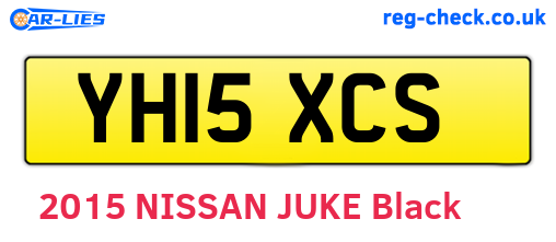 YH15XCS are the vehicle registration plates.