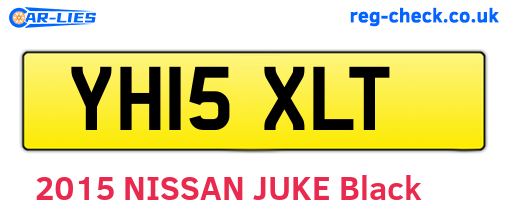 YH15XLT are the vehicle registration plates.