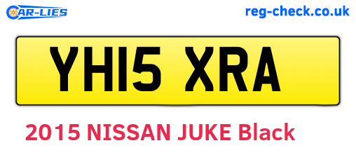 YH15XRA are the vehicle registration plates.