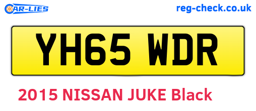 YH65WDR are the vehicle registration plates.
