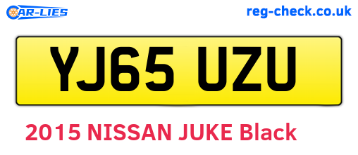 YJ65UZU are the vehicle registration plates.