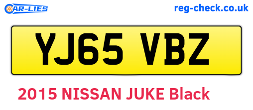 YJ65VBZ are the vehicle registration plates.