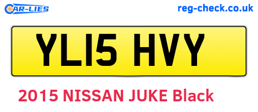 YL15HVY are the vehicle registration plates.