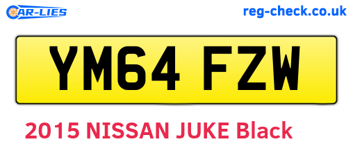 YM64FZW are the vehicle registration plates.
