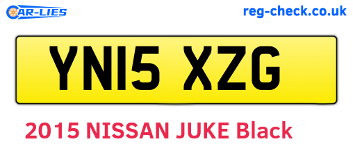 YN15XZG are the vehicle registration plates.