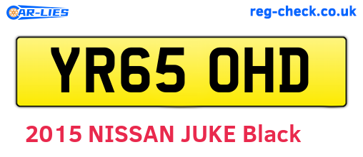 YR65OHD are the vehicle registration plates.