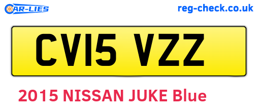 CV15VZZ are the vehicle registration plates.