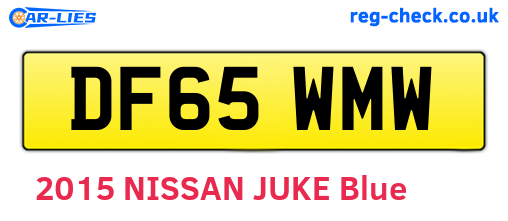 DF65WMW are the vehicle registration plates.
