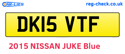 DK15VTF are the vehicle registration plates.
