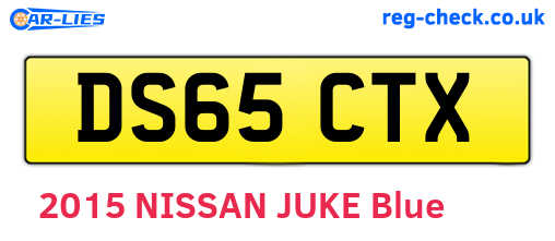 DS65CTX are the vehicle registration plates.