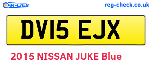 DV15EJX are the vehicle registration plates.