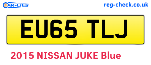 EU65TLJ are the vehicle registration plates.